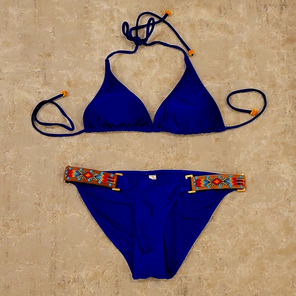 WOMEN'S ROYAL BLUE PILYQ STRING BIKINI